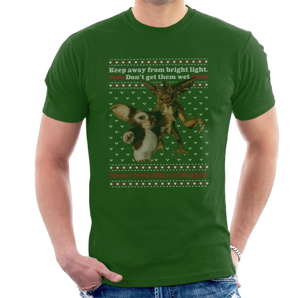 Gremlins Christmas Gizmo And Stripe Never Feed After Midnight Men's T-Shirt-ALL + EVERY