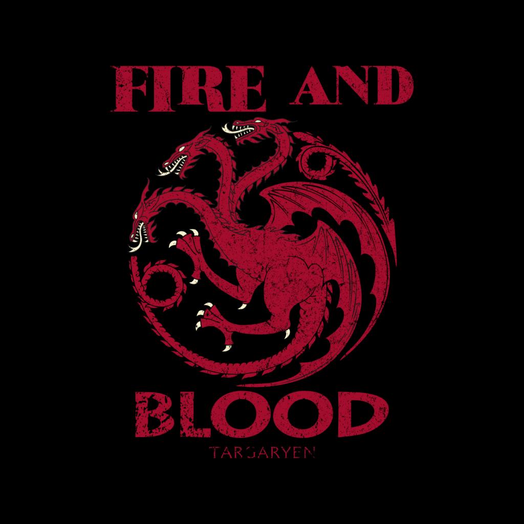 Game Of Thrones Targaryen Fire And Blood Men's T-Shirt-ALL + EVERY