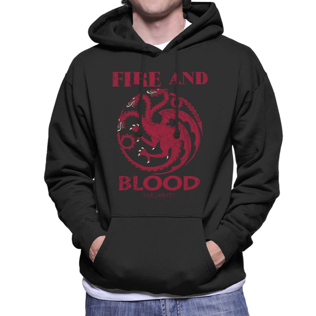 Game Of Thrones Targaryen Fire And Blood Men's Hooded Sweatshirt-ALL + EVERY