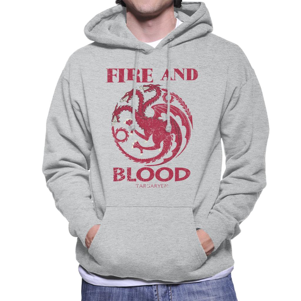 Game Of Thrones Targaryen Fire And Blood Men's Hooded Sweatshirt-ALL + EVERY