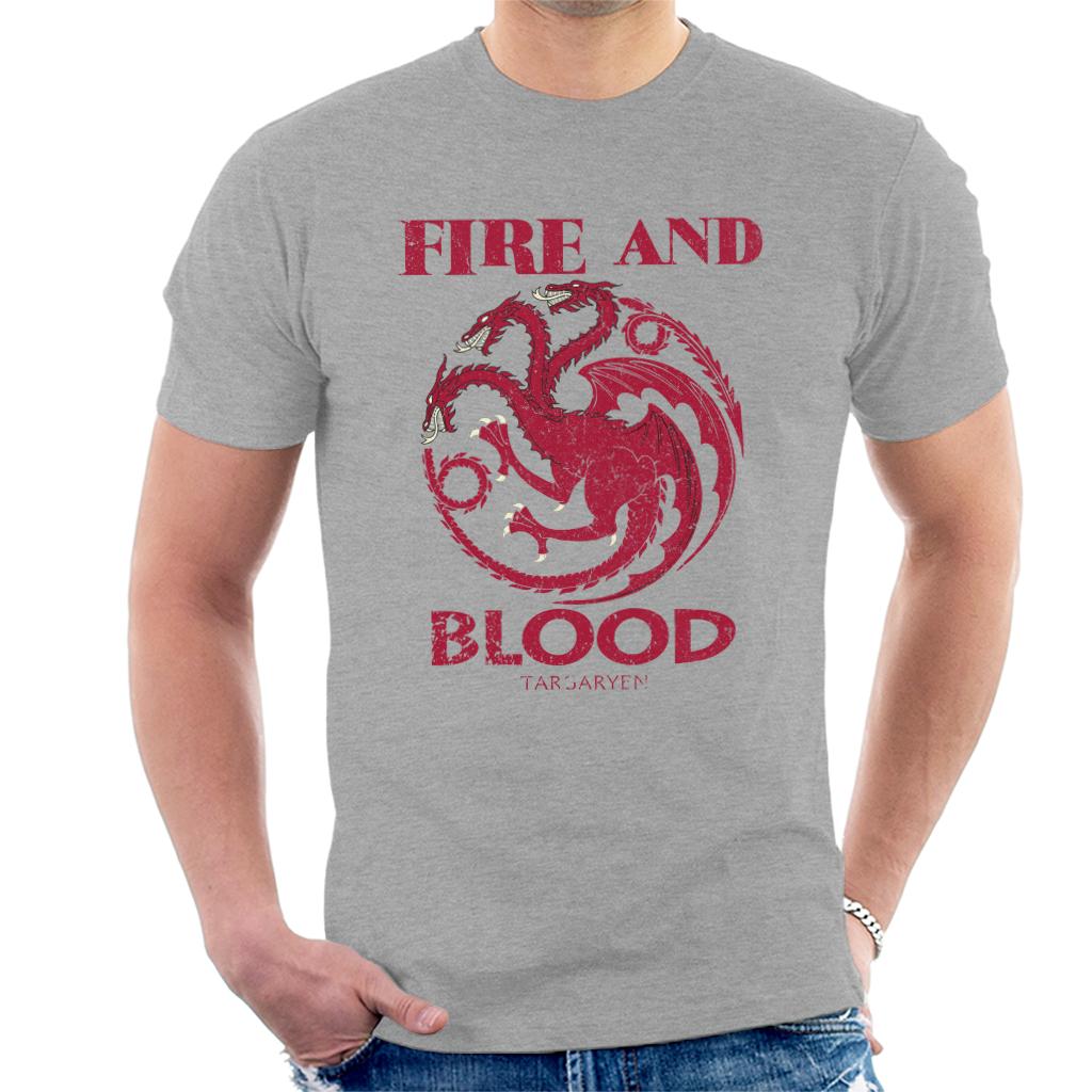 Game Of Thrones Targaryen Fire And Blood Men's T-Shirt-ALL + EVERY