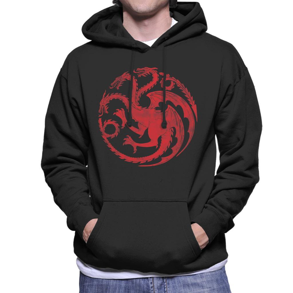 Game Of Thrones Three Headed Dragon Targaryen Sigil Men's Hooded Sweatshirt-ALL + EVERY