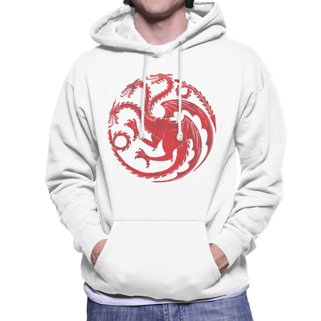 Game Of Thrones Three Headed Dragon Targaryen Sigil Men's Hooded Sweatshirt-ALL + EVERY