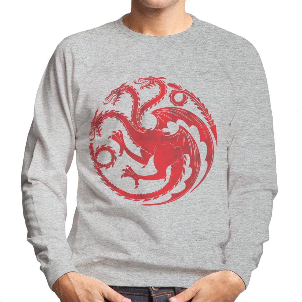 Game Of Thrones Three Headed Dragon Targaryen Sigil Men's Sweatshirt-ALL + EVERY