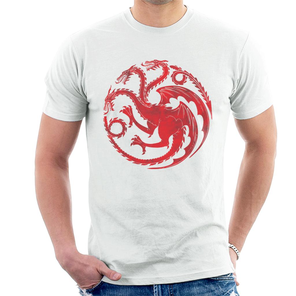 Game Of Thrones Three Headed Dragon Targaryen Sigil Men's T-Shirt-ALL + EVERY