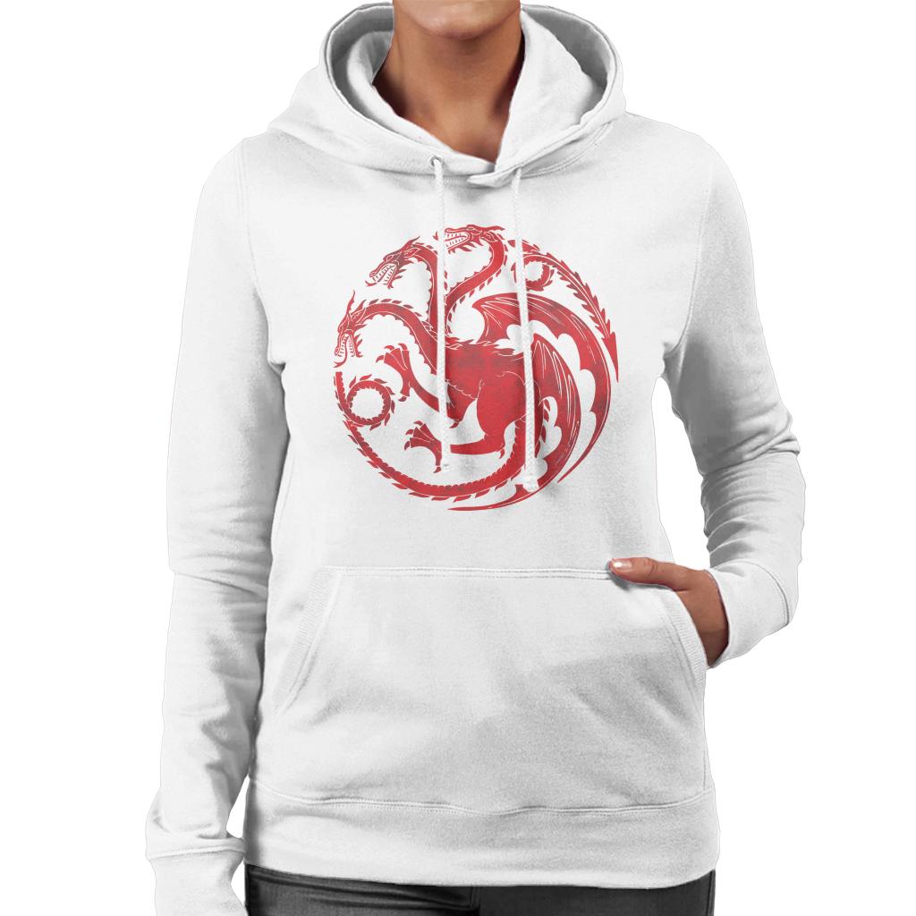 Game Of Thrones Three Headed Dragon Targaryen Sigil Women's Hooded Sweatshirt-ALL + EVERY