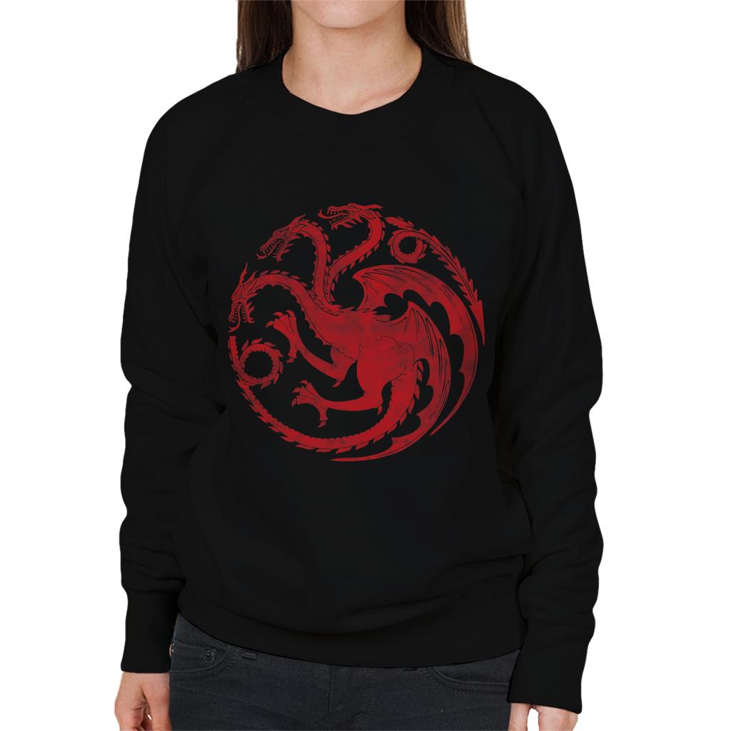 Game Of Thrones Three Headed Dragon Targaryen Sigil Women's Sweatshirt-ALL + EVERY