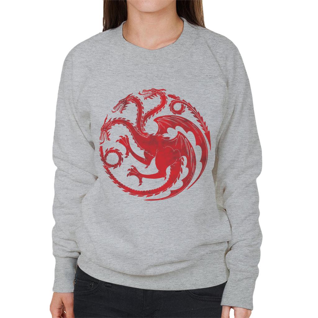 Game Of Thrones Three Headed Dragon Targaryen Sigil Women's Sweatshirt-ALL + EVERY