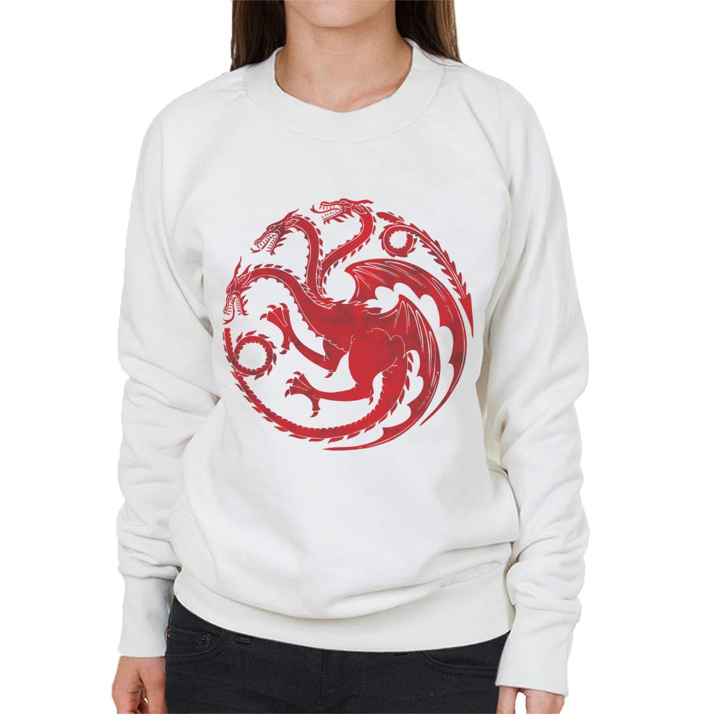 Game Of Thrones Three Headed Dragon Targaryen Sigil Women's Sweatshirt-ALL + EVERY