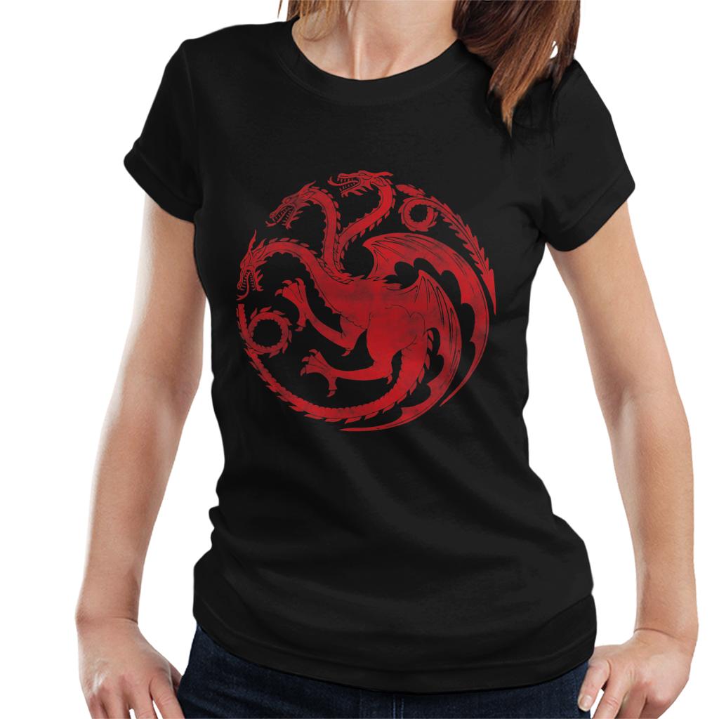 Game Of Thrones Three Headed Dragon Targaryen Sigil Women's T-Shirt-ALL + EVERY