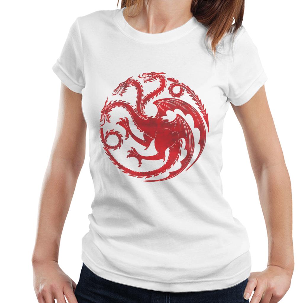 Game Of Thrones Three Headed Dragon Targaryen Sigil Women's T-Shirt-ALL + EVERY