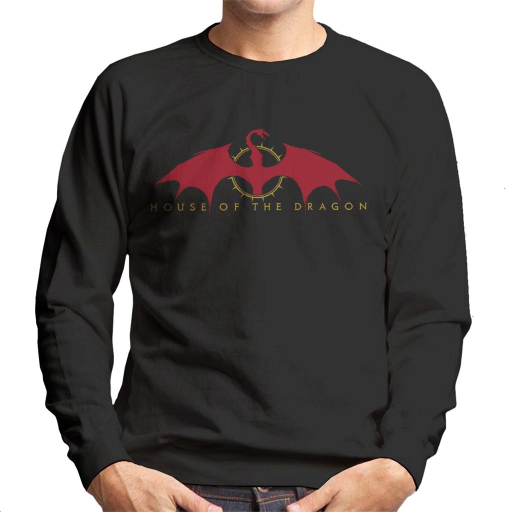 House Of The Dragon Caraxes Red Silhouette Men's Sweatshirt-ALL + EVERY