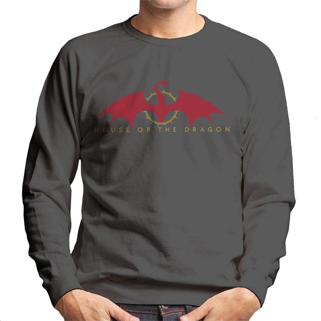 House Of The Dragon Caraxes Red Silhouette Men's Sweatshirt-ALL + EVERY