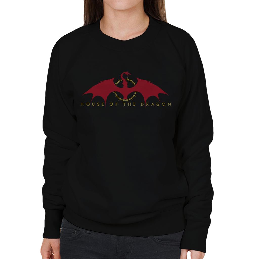 House Of The Dragon Caraxes Red Silhouette Women's Sweatshirt-ALL + EVERY