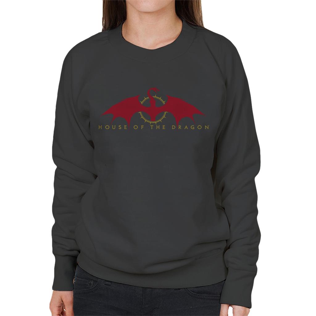 House Of The Dragon Caraxes Red Silhouette Women's Sweatshirt-ALL + EVERY