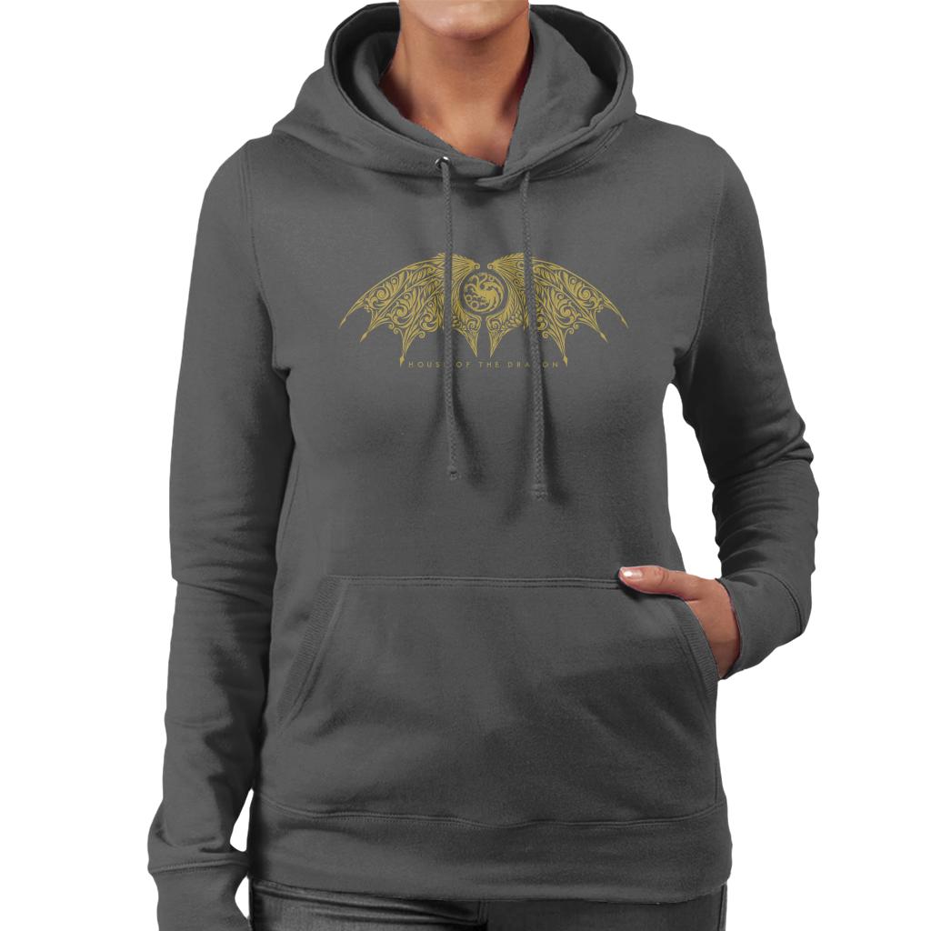 House Of The Dragon Emblem Wing Women's Hooded Sweatshirt-ALL + EVERY