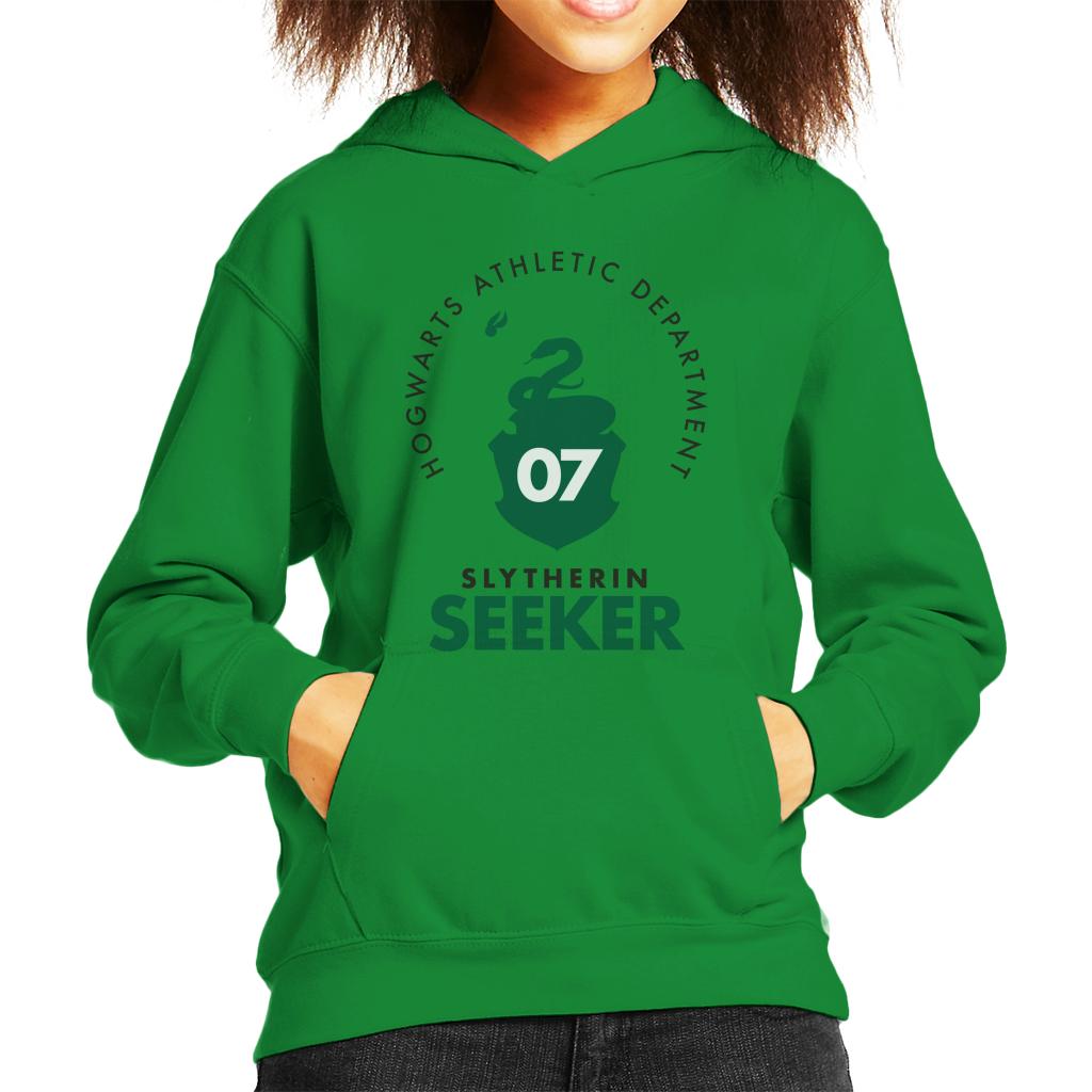 Harry Potter Quidditch Athletic Dept Slytherin Seeker Kid's Hooded Sweatshirt-ALL + EVERY