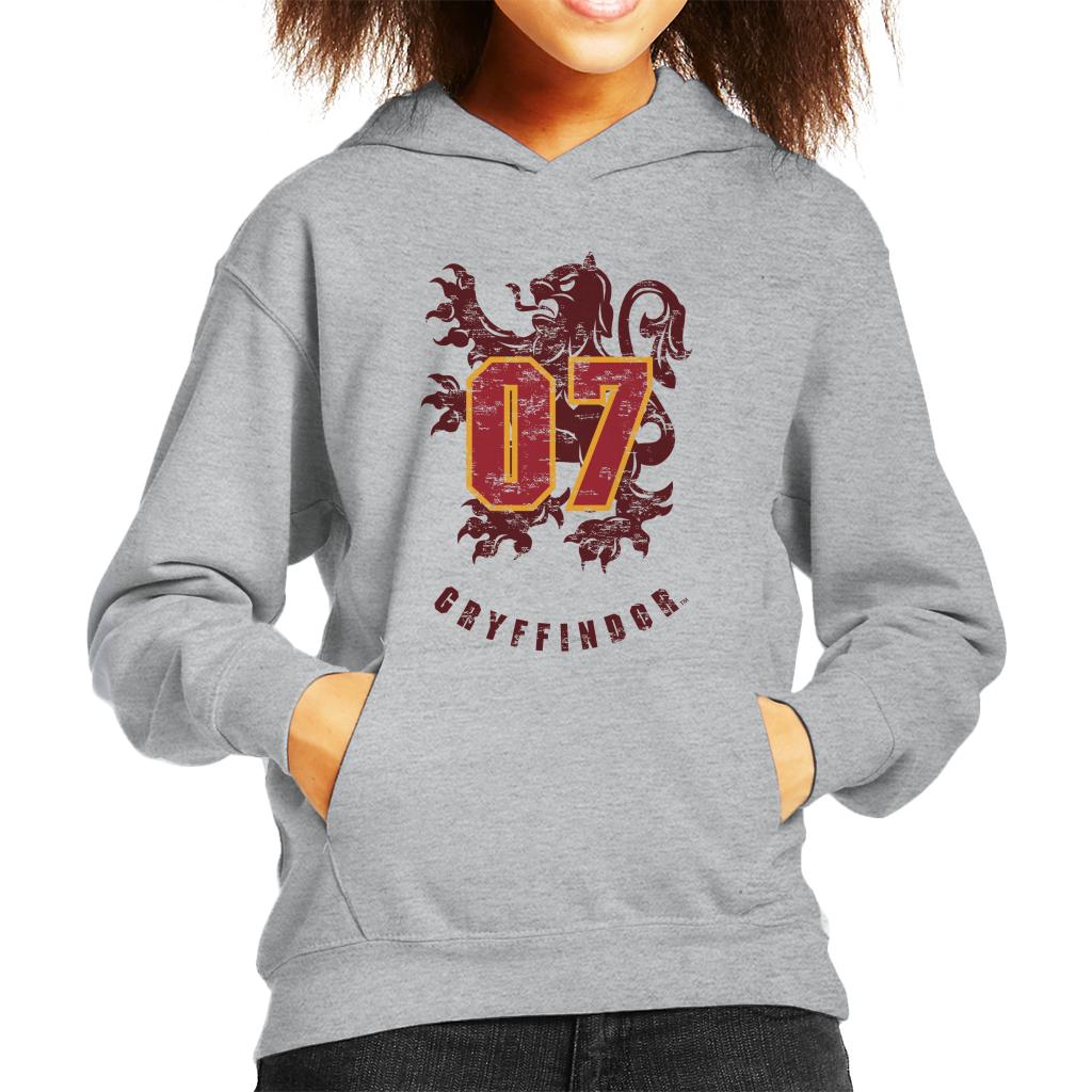 Harry Potter Quidditch Gryffindor 07 Team Badge Kid's Hooded Sweatshirt-ALL + EVERY