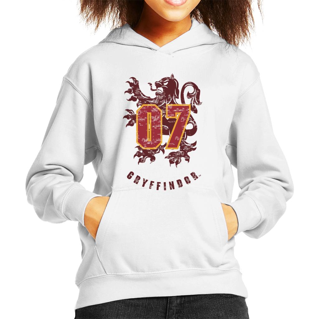 Harry Potter Quidditch Gryffindor 07 Team Badge Kid's Hooded Sweatshirt-ALL + EVERY