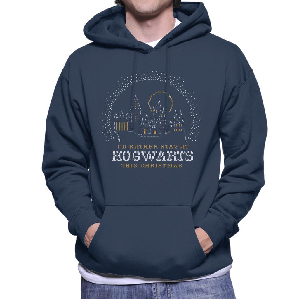 Harry Potter Christmas Staying At Hogwarts Men's Hooded Sweatshirt-ALL + EVERY