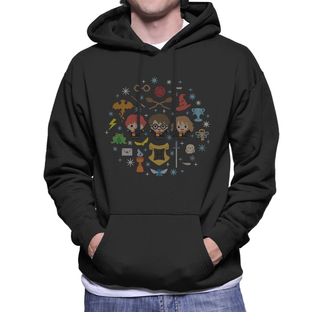 Harry Potter Christmas Characters Montage Men's Hooded Sweatshirt-ALL + EVERY