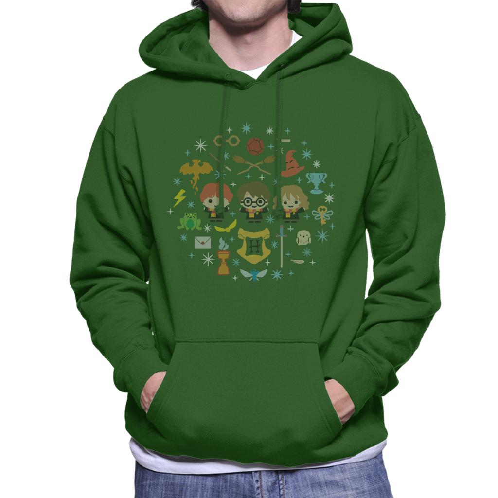 Harry Potter Christmas Characters Montage Men's Hooded Sweatshirt-ALL + EVERY