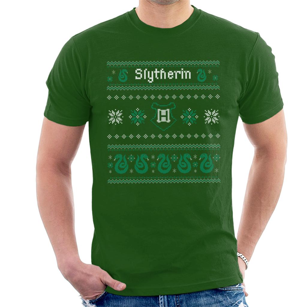 Harry Potter Christmas Slytherin Men's T-Shirt-ALL + EVERY