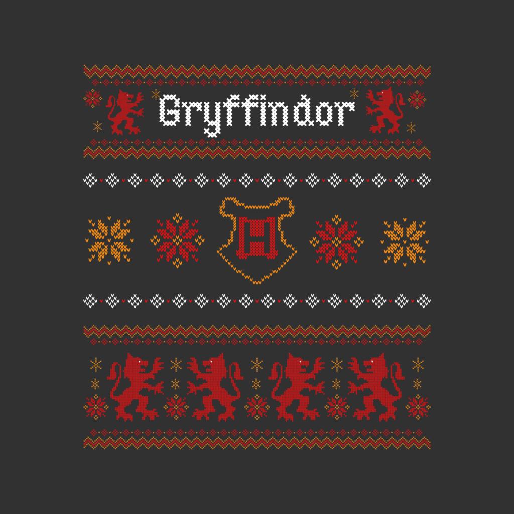 Harry Potter Christmas Gryffindor Festive Pattern Men's T-Shirt-ALL + EVERY