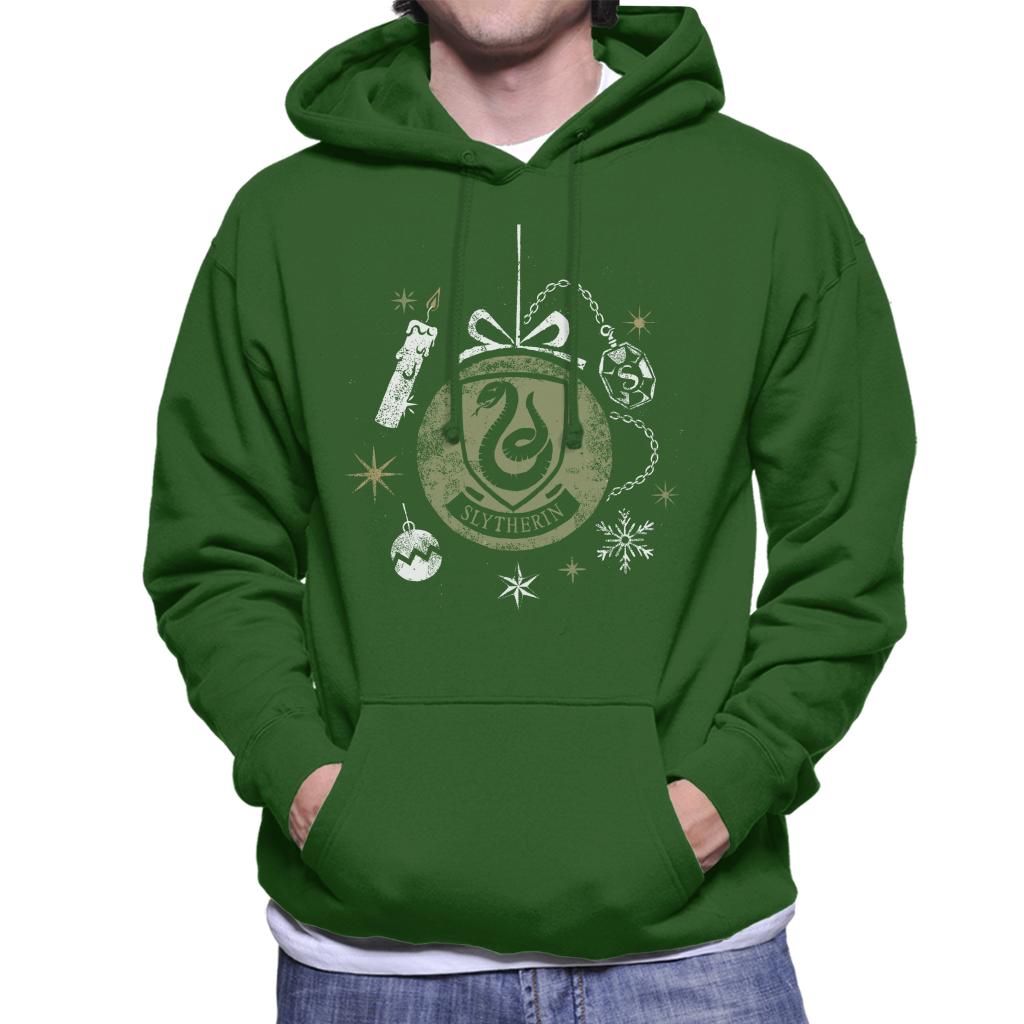 Harry Potter Christmas Slytherin Bauble Men's Hooded Sweatshirt-ALL + EVERY