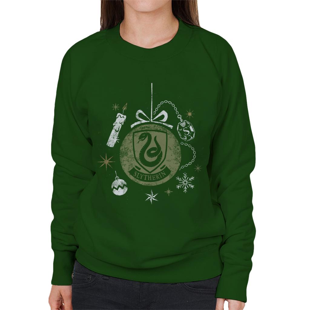 Harry Potter Christmas Slytherin Bauble Women's Sweatshirt-ALL + EVERY