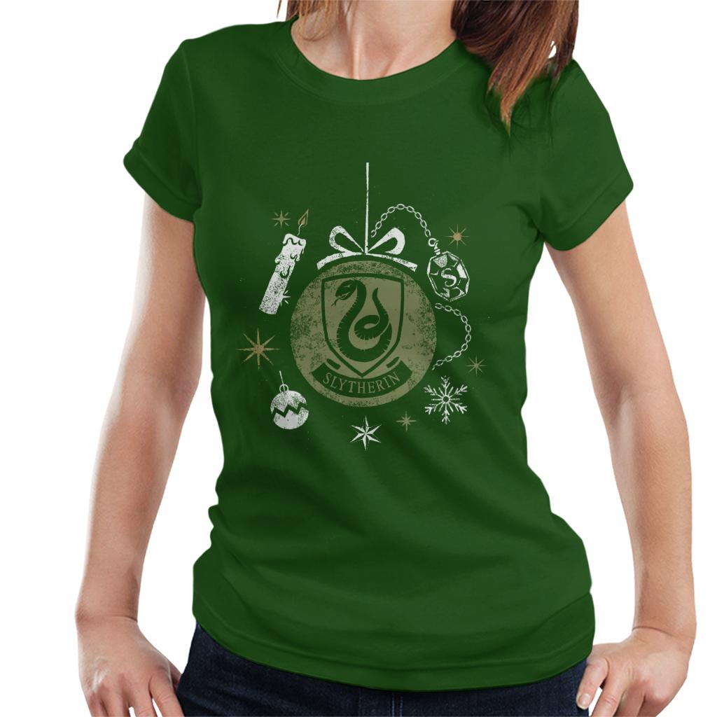 Harry Potter Christmas Slytherin Bauble Women's T-Shirt-ALL + EVERY