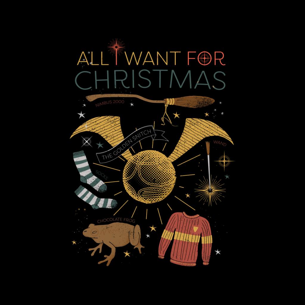 Harry Potter Christmas All I Want Is Men's T-Shirt-ALL + EVERY