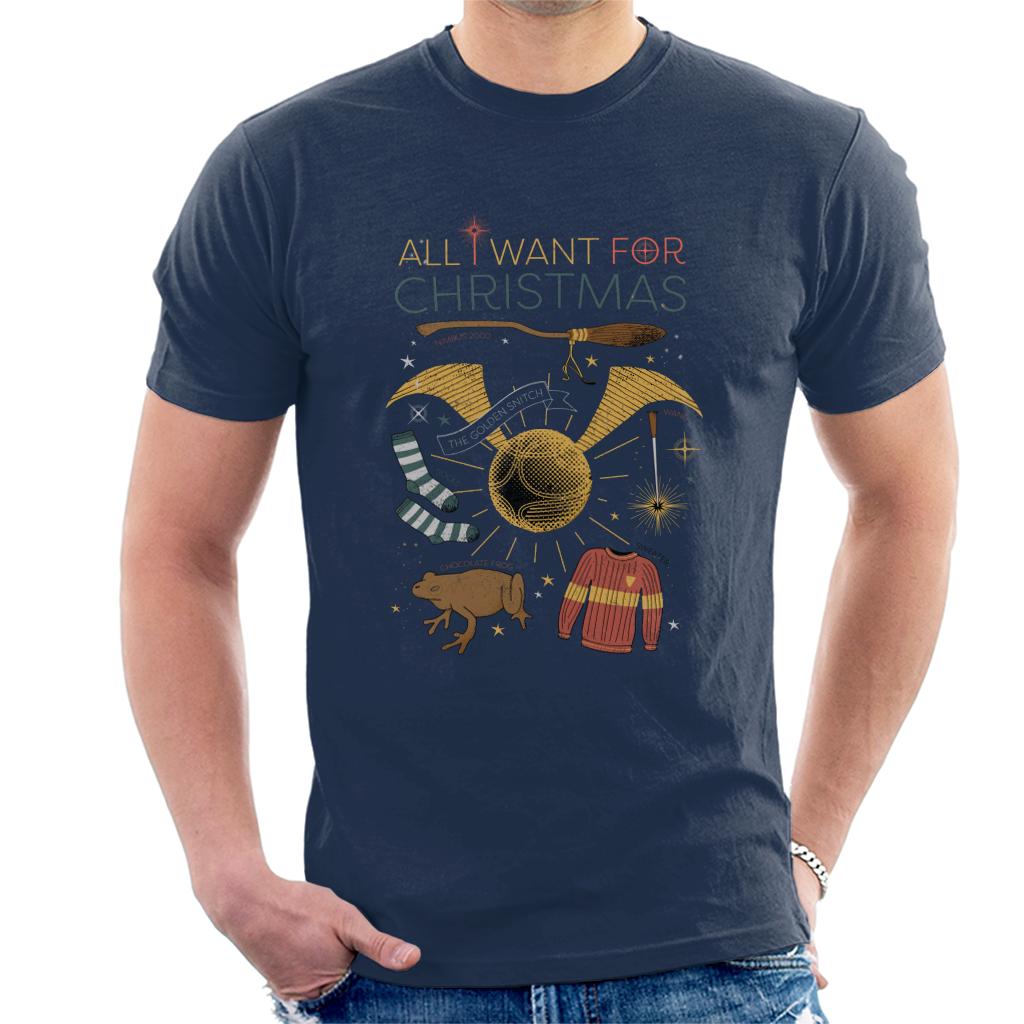 Harry Potter Christmas All I Want Is Men's T-Shirt-ALL + EVERY