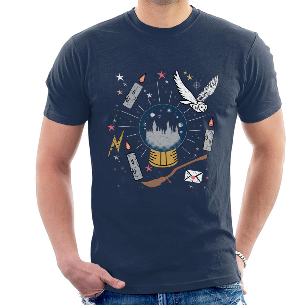 Harry Potter Christmas Crystal Ball Men's T-Shirt-ALL + EVERY