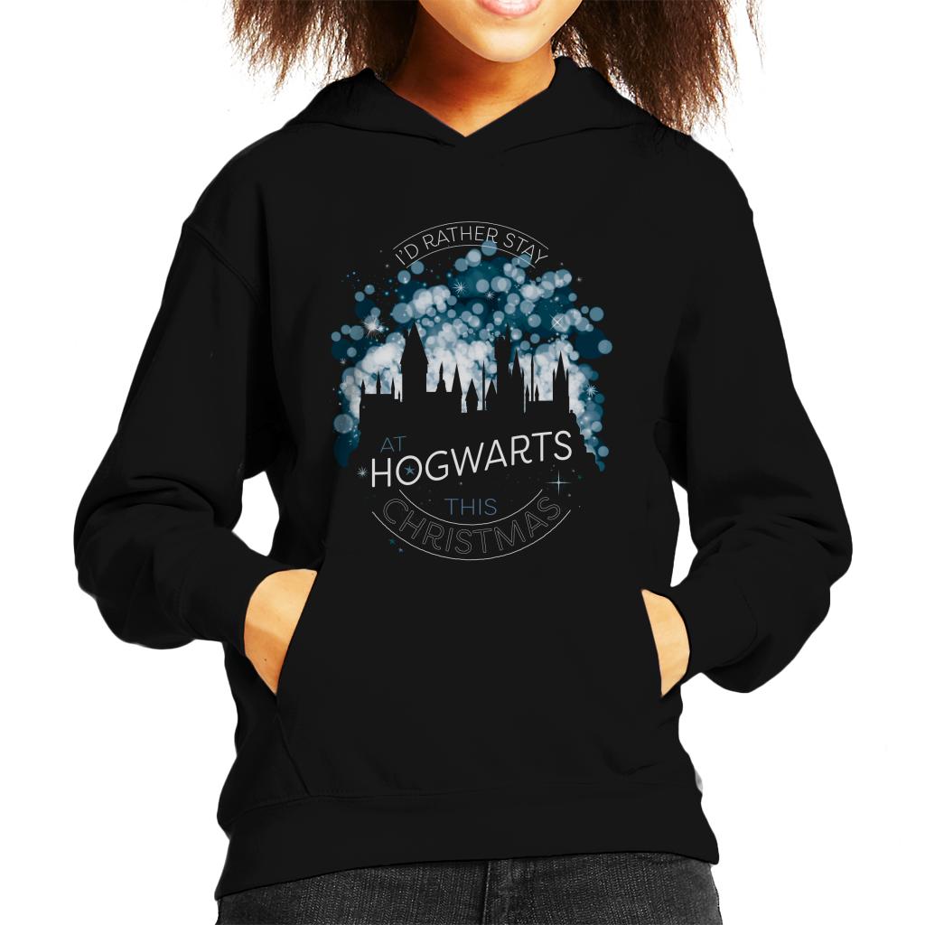 Harry Potter Christmas Staying At Hogwarts This Xmas Kid's Hooded Sweatshirt-ALL + EVERY