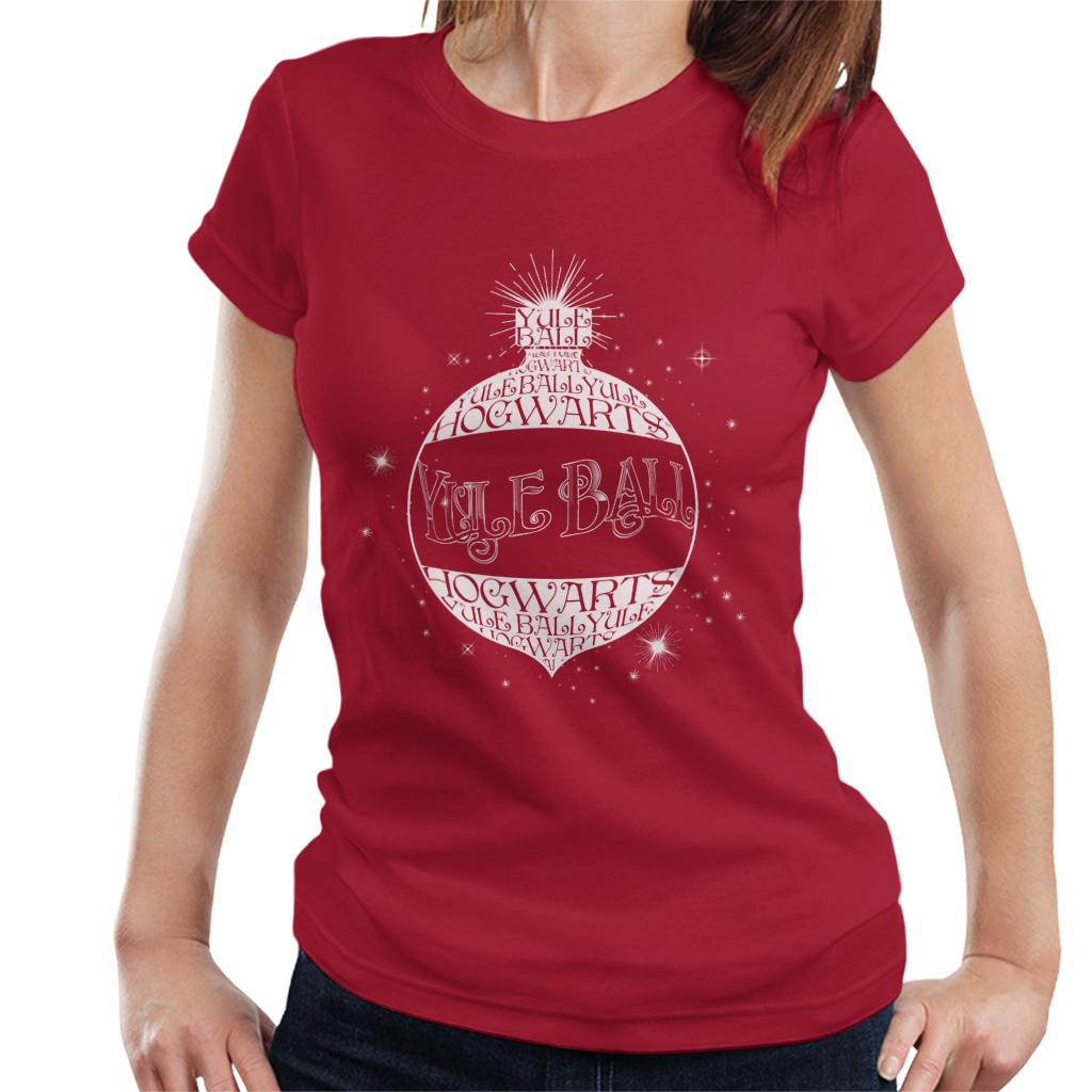 Harry Potter Christmas Hogwarts Yule Ball Bauble Women's T-Shirt-ALL + EVERY