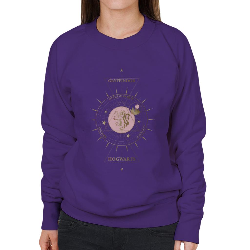 Harry Potter Gryffindor Gold Lion Emblem Women's Sweatshirt-ALL + EVERY