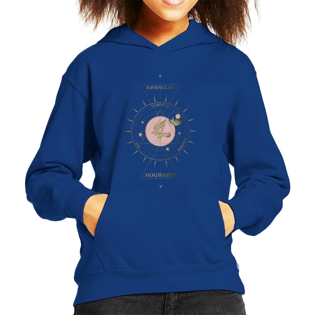 Harry Potter Ravenclaw Gold Emblem Kid's Hooded Sweatshirt-ALL + EVERY
