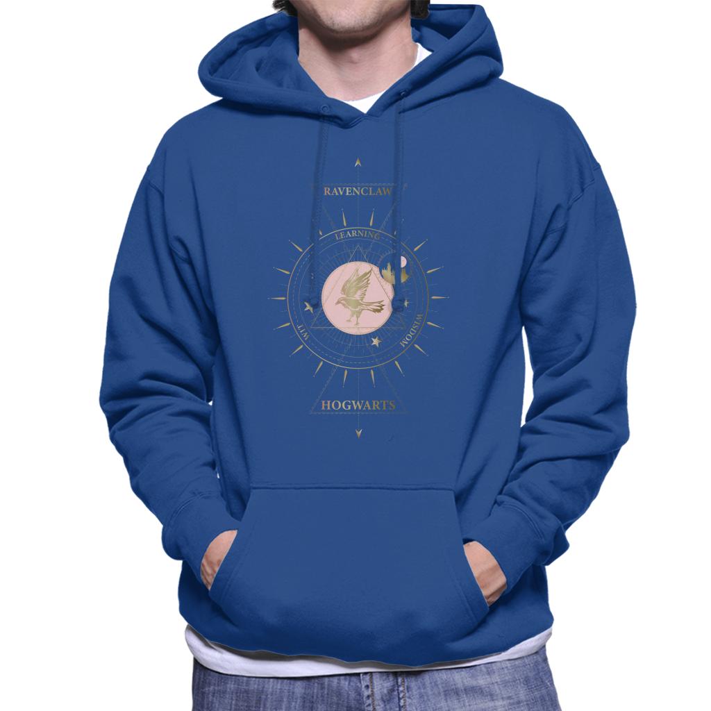 Harry Potter Ravenclaw Gold Emblem Men's Hooded Sweatshirt-ALL + EVERY