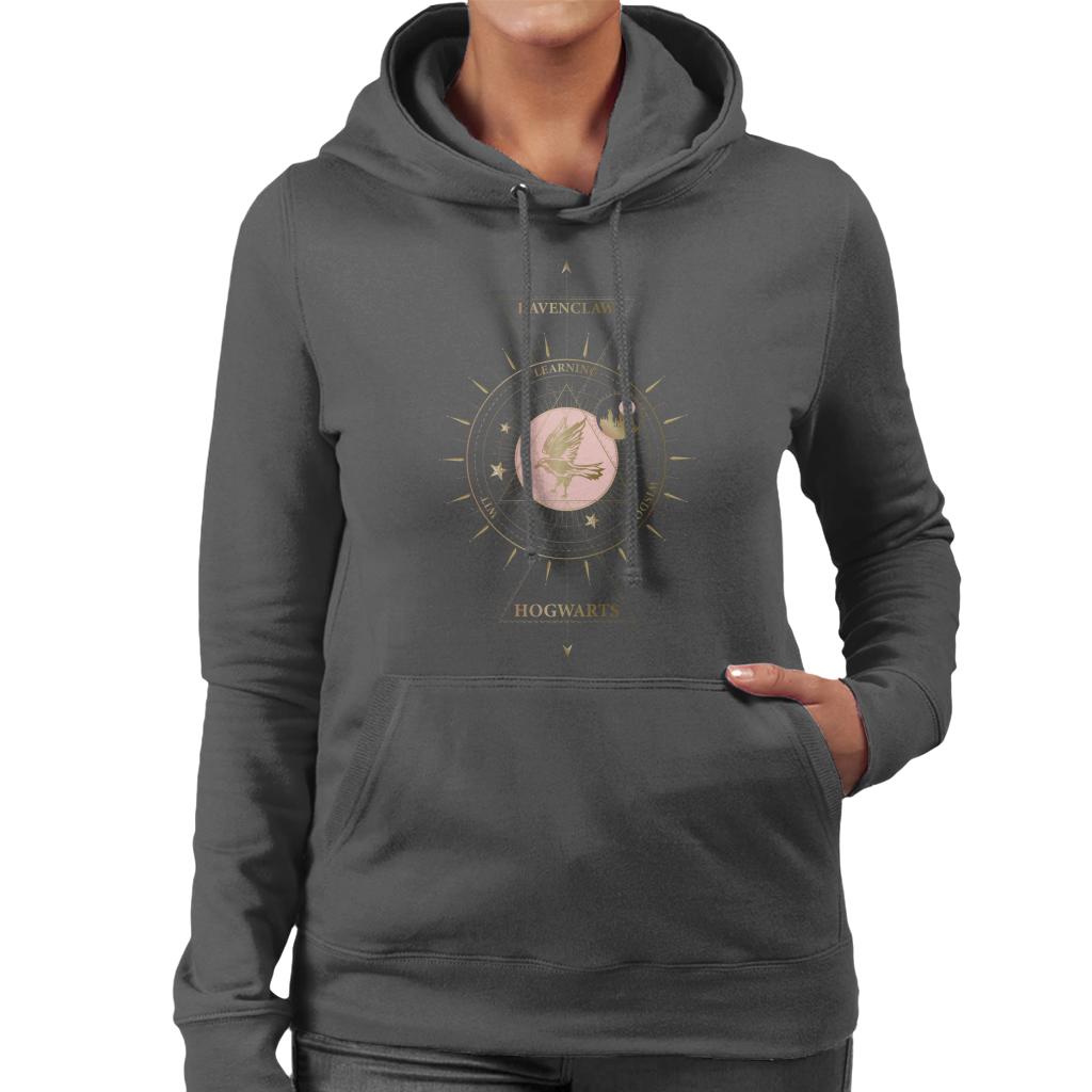 Harry Potter Ravenclaw Gold Emblem Women's Hooded Sweatshirt-ALL + EVERY