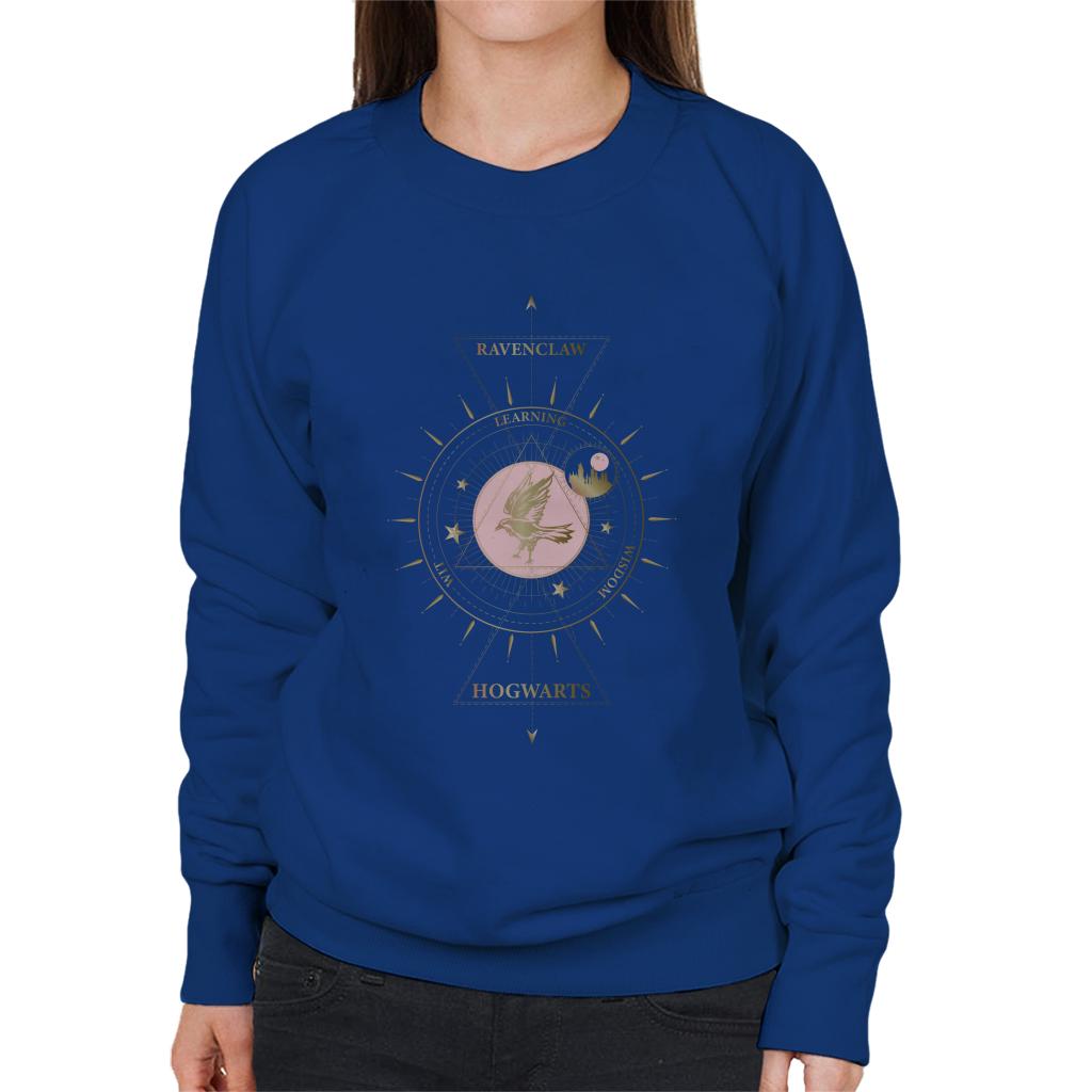 Harry Potter Ravenclaw Gold Emblem Women's Sweatshirt-ALL + EVERY