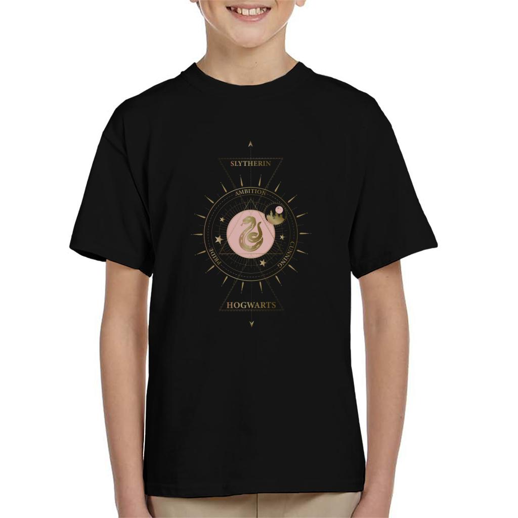 Harry Potter Slytherin Snake Gold Emblem Kid's T-Shirt-ALL + EVERY