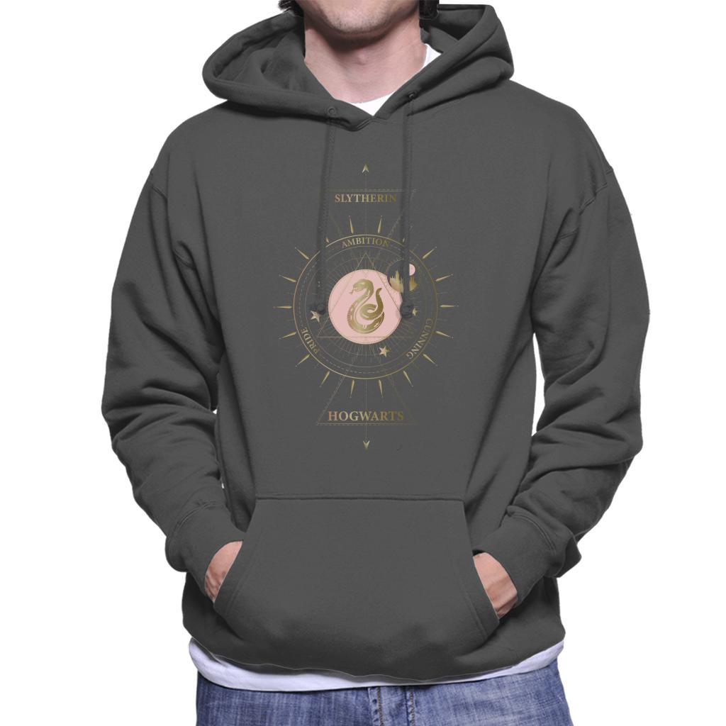 Harry Potter Slytherin Snake Gold Emblem Men's Hooded Sweatshirt-ALL + EVERY