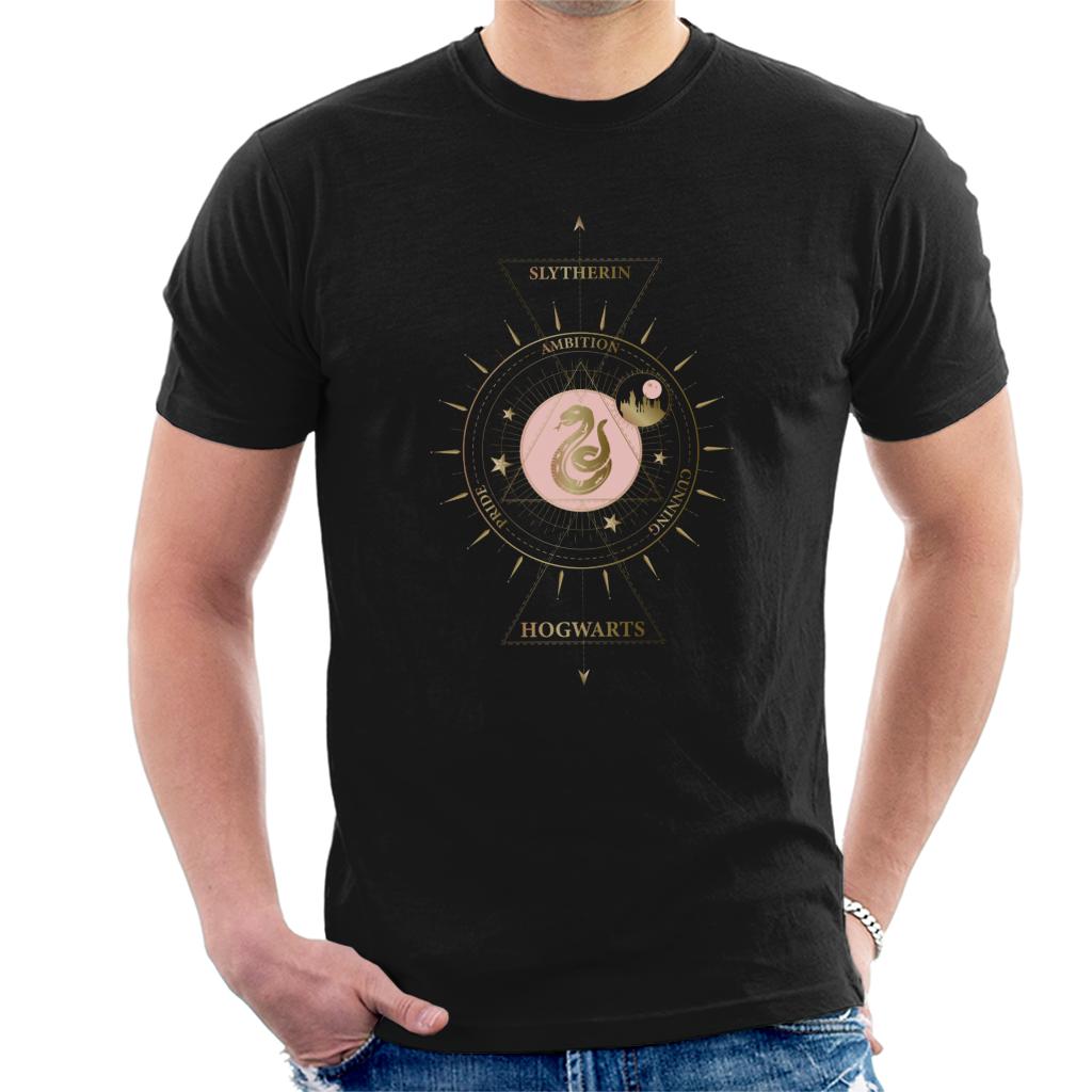 Harry Potter Slytherin Snake Gold Emblem Men's T-Shirt-ALL + EVERY