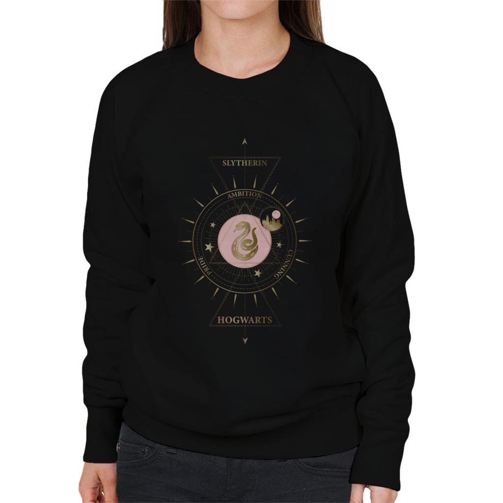 Harry Potter Slytherin Snake Gold Emblem Women's Sweatshirt-ALL + EVERY