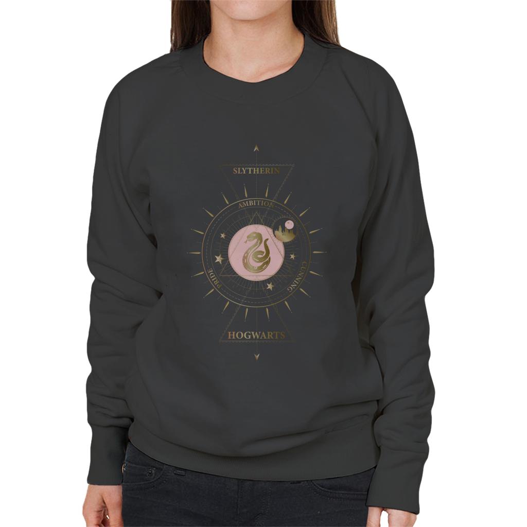 Harry Potter Slytherin Snake Gold Emblem Women's Sweatshirt-ALL + EVERY