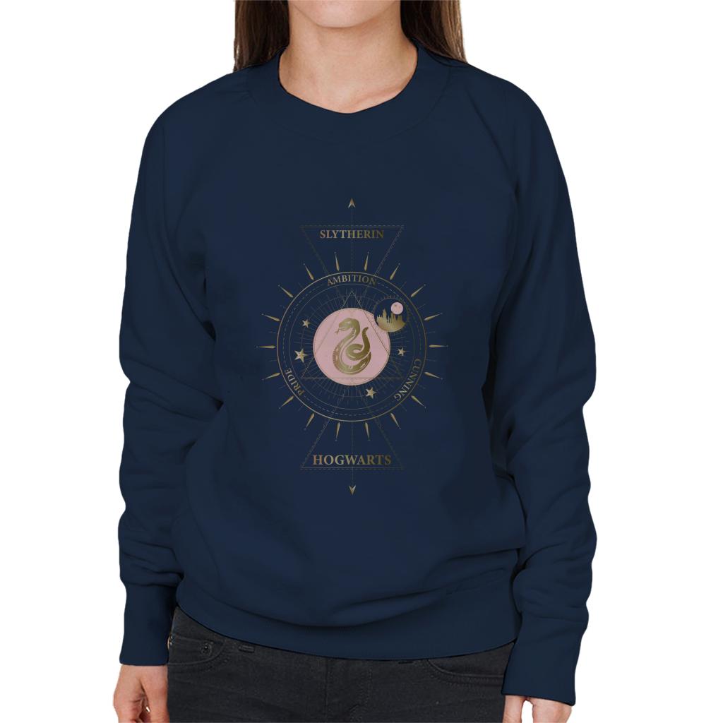 Harry Potter Slytherin Snake Gold Emblem Women's Sweatshirt-ALL + EVERY