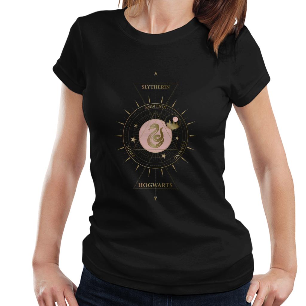Harry Potter Slytherin Snake Gold Emblem Women's T-Shirt-ALL + EVERY