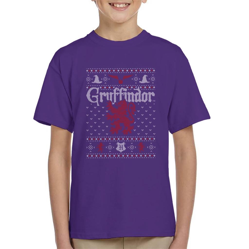 Harry Potter Christmas Gryffindor Kid's T-Shirt-ALL + EVERY