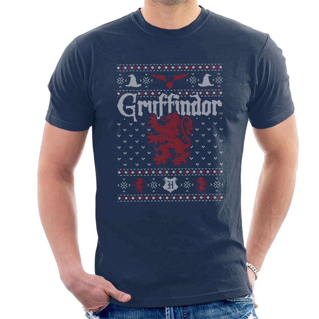 Harry Potter Christmas Gryffindor Men's T-Shirt-ALL + EVERY